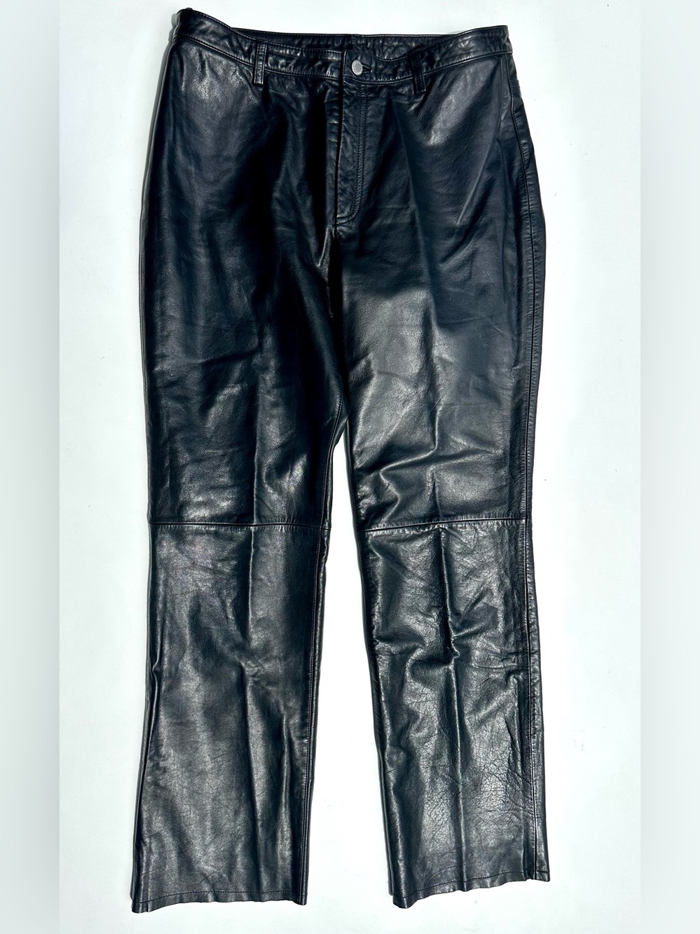 Banana Republic Black Women's Leather Pants Jeans, 12